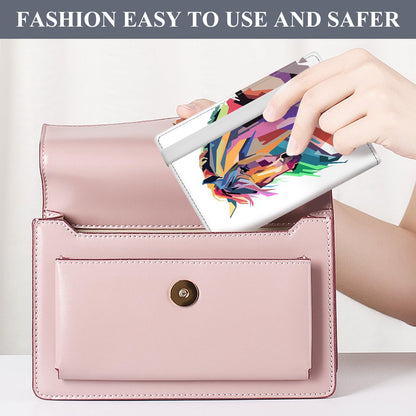 Passport Holder for Travel Essentials, RFID Premium Leather Passport Wallet Cover Case for Travel Must Haves Accessories, Passport Book Holders for Women Men Cute Mountain