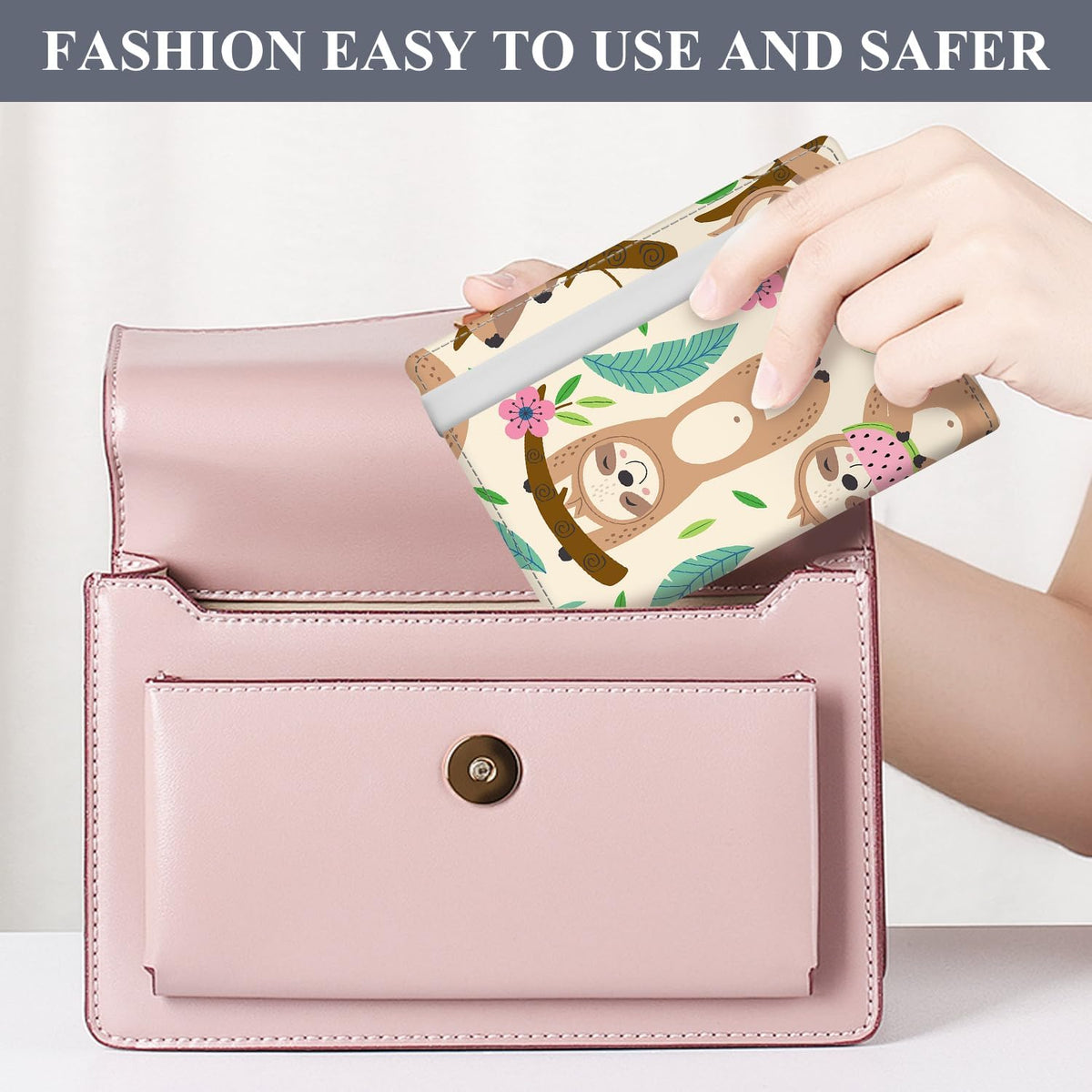 Passport Holder for Travel Essentials, RFID Premium Leather Passport Wallet Cover Case for Travel Must Haves Accessories, Passport Book Holders for Women Men Cute Mountain