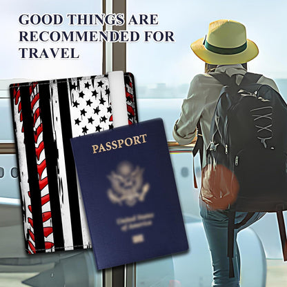 Passport Holder for Travel Essentials, RFID Premium Leather Passport Wallet Cover Case for Travel Must Haves Accessories, Passport Book Holders for Women Men Cute Mountain