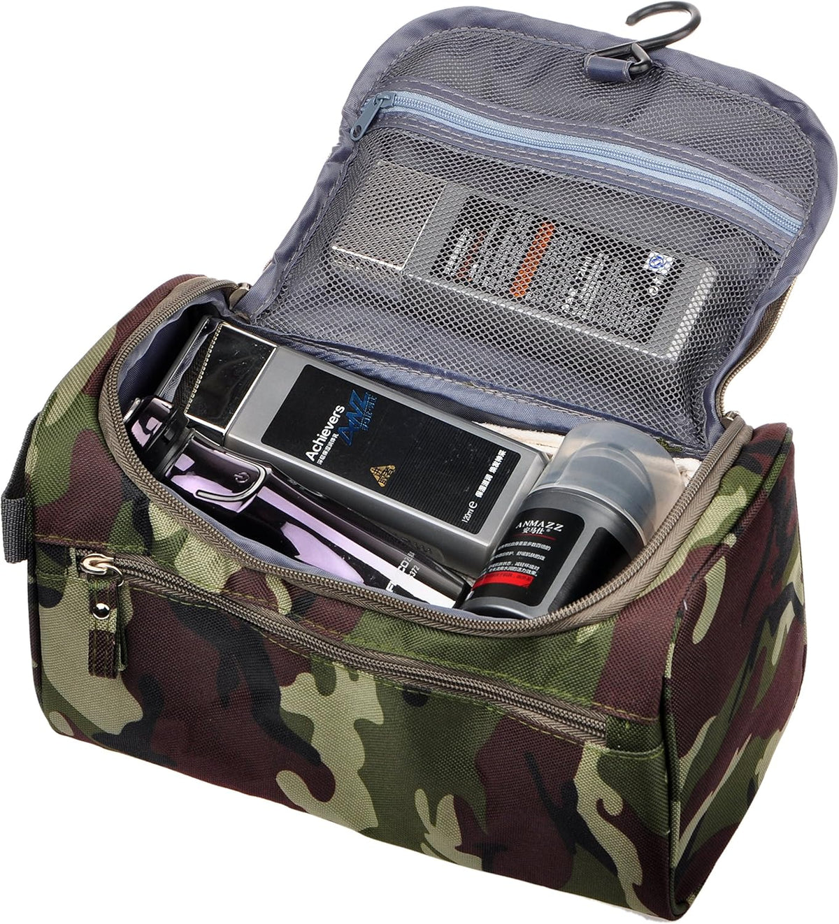 Mens Toiletry Bag Wash Travel Small Shaving Dop Kit Shower Bathroom Ditty Hygiene Bag Camo Mosaic