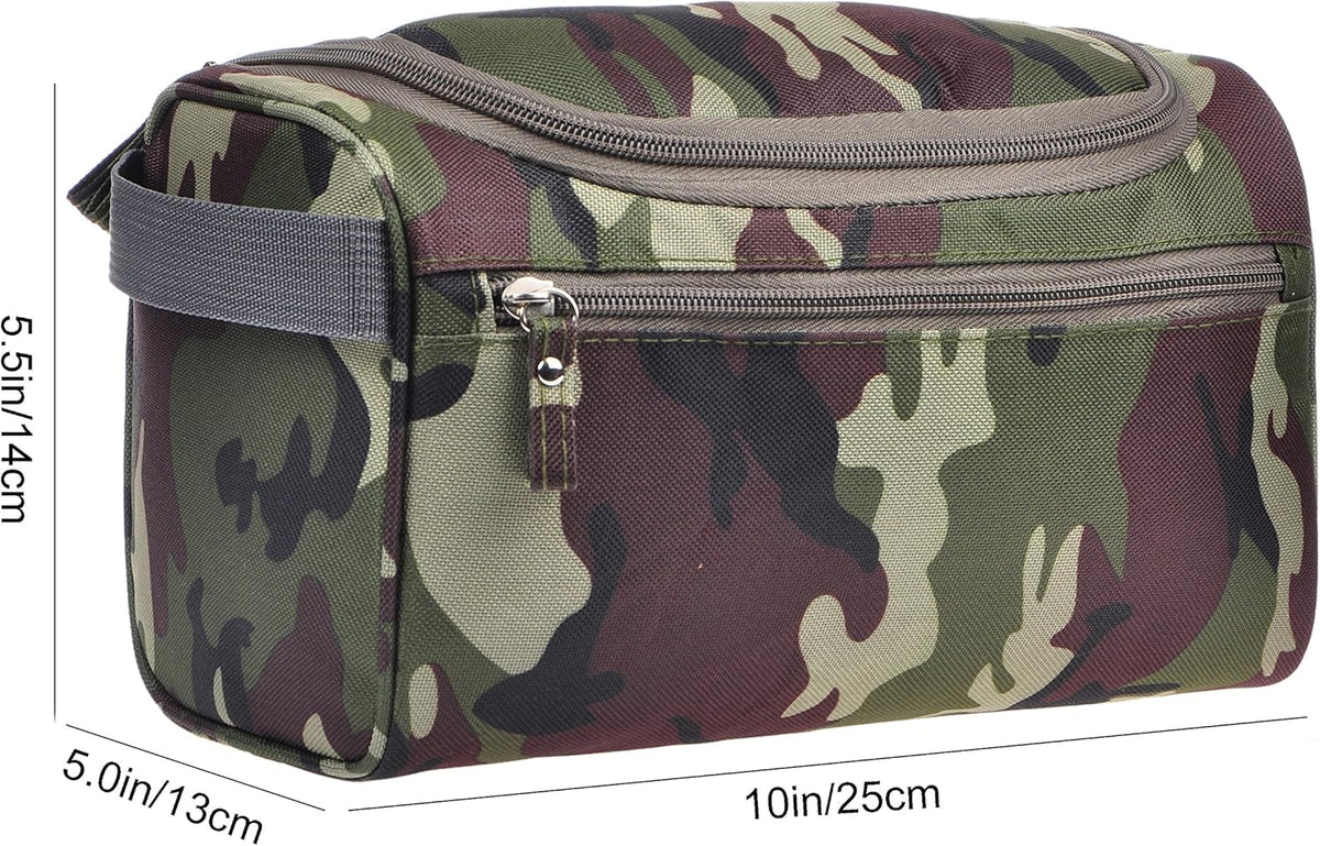 Mens Toiletry Bag Wash Travel Small Shaving Dop Kit Shower Bathroom Ditty Hygiene Bag Camo Mosaic