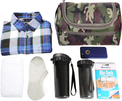 Mens Toiletry Bag Wash Travel Small Shaving Dop Kit Shower Bathroom Ditty Hygiene Bag Camo Mosaic