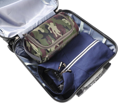 Mens Toiletry Bag Wash Travel Small Shaving Dop Kit Shower Bathroom Ditty Hygiene Bag Camo Mosaic