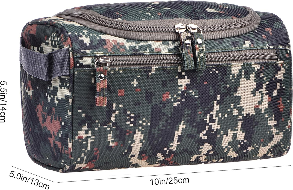Mens Toiletry Bag Wash Travel Small Shaving Dop Kit Shower Bathroom Ditty Hygiene Bag Camo Mosaic