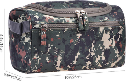 Mens Toiletry Bag Wash Travel Small Shaving Dop Kit Shower Bathroom Ditty Hygiene Bag Camo Mosaic