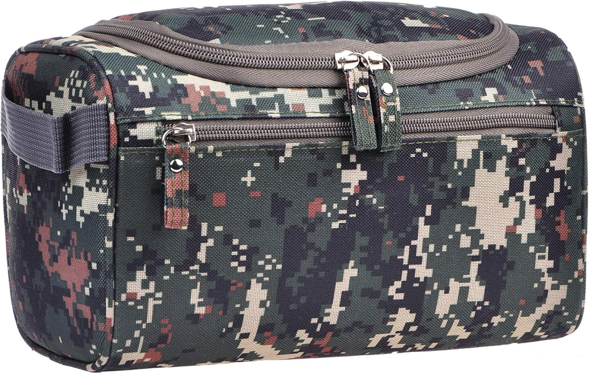 Mens Toiletry Bag Wash Travel Small Shaving Dop Kit Shower Bathroom Ditty Hygiene Bag Camo Mosaic