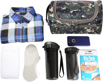 Mens Toiletry Bag Wash Travel Small Shaving Dop Kit Shower Bathroom Ditty Hygiene Bag Camo Mosaic