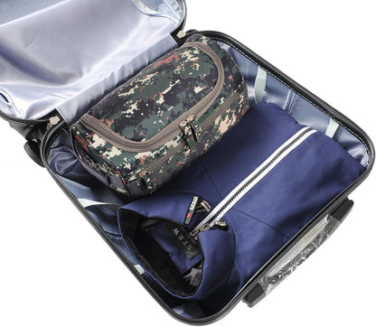 Mens Toiletry Bag Wash Travel Small Shaving Dop Kit Shower Bathroom Ditty Hygiene Bag Camo Mosaic
