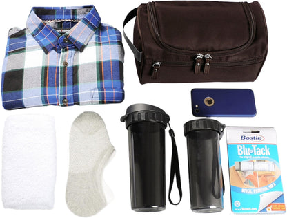 Mens Toiletry Bag Wash Travel Small Shaving Dop Kit Shower Bathroom Ditty Hygiene Bag Camo Mosaic