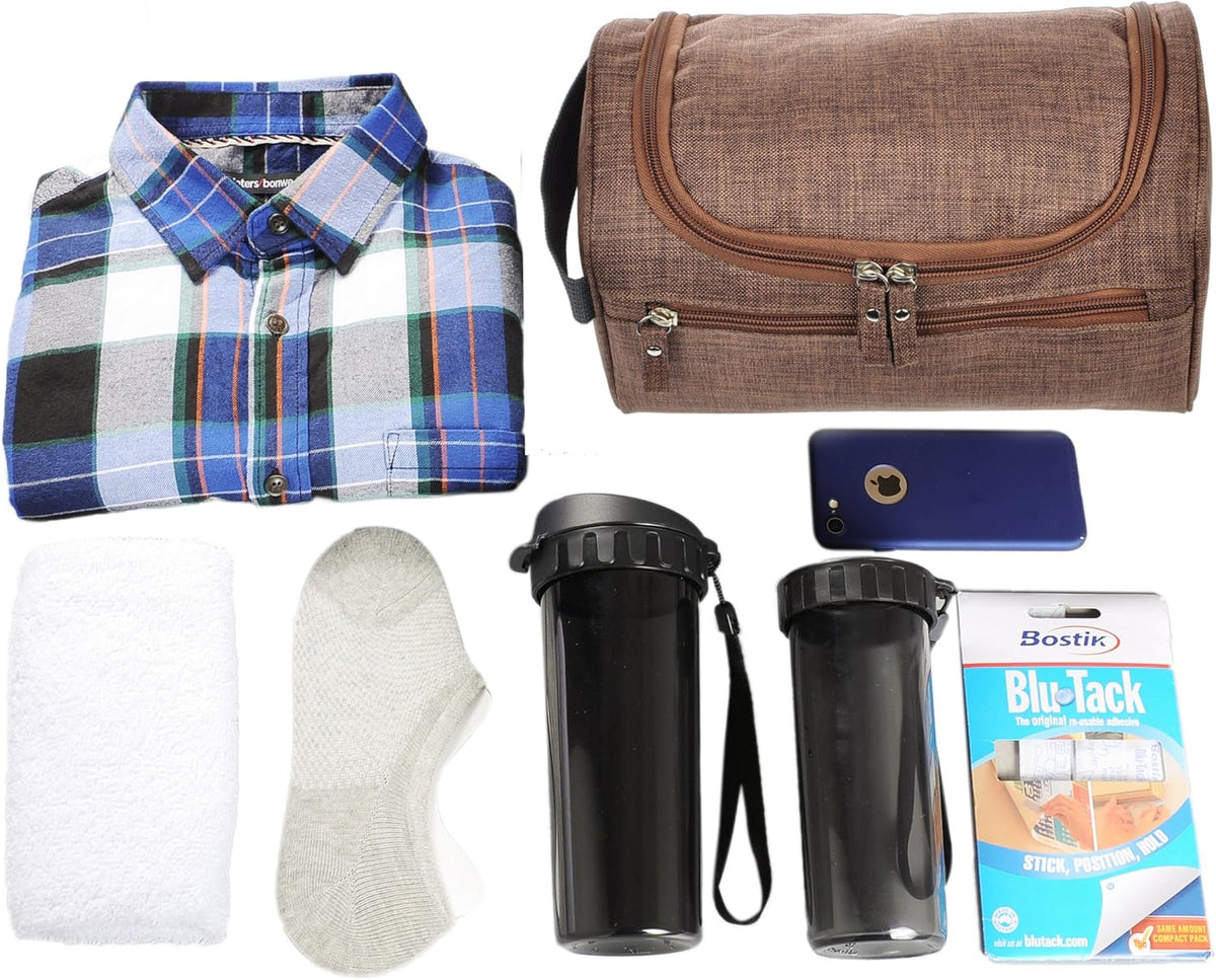 Mens Toiletry Bag Wash Travel Small Shaving Dop Kit Shower Bathroom Ditty Hygiene Bag Camo Mosaic