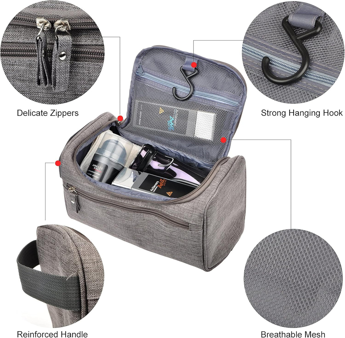 Mens Toiletry Bag Wash Travel Small Shaving Dop Kit Shower Bathroom Ditty Hygiene Bag Camo Mosaic