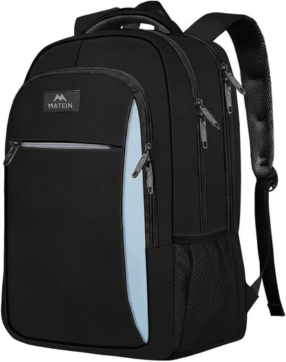 Slim Laptop Backpack, Anti Theft 15.6 inch Computer Travel Backpack for Work Underseat Personal Item, Sturdy Water Resistant Daily Rucksack Bag Gifts for Men & Women, Peacock Blue