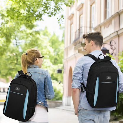 Slim Laptop Backpack, Anti Theft 15.6 inch Computer Travel Backpack for Work Underseat Personal Item, Sturdy Water Resistant Daily Rucksack Bag Gifts for Men & Women, Peacock Blue