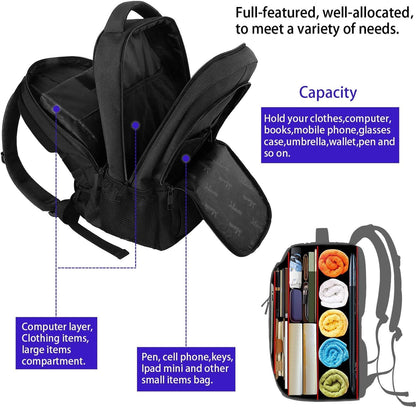 Slim Laptop Backpack, Anti Theft 15.6 inch Computer Travel Backpack for Work Underseat Personal Item, Sturdy Water Resistant Daily Rucksack Bag Gifts for Men & Women, Peacock Blue