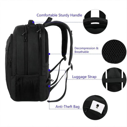 Slim Laptop Backpack, Anti Theft 15.6 inch Computer Travel Backpack for Work Underseat Personal Item, Sturdy Water Resistant Daily Rucksack Bag Gifts for Men & Women, Peacock Blue