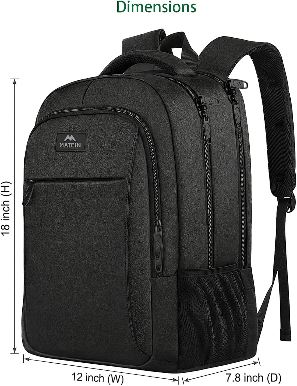 Slim Laptop Backpack, Anti Theft 15.6 inch Computer Travel Backpack for Work Underseat Personal Item, Sturdy Water Resistant Daily Rucksack Bag Gifts for Men & Women, Peacock Blue