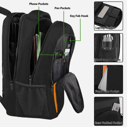 Slim Laptop Backpack, Anti Theft 15.6 inch Computer Travel Backpack for Work Underseat Personal Item, Sturdy Water Resistant Daily Rucksack Bag Gifts for Men & Women, Peacock Blue