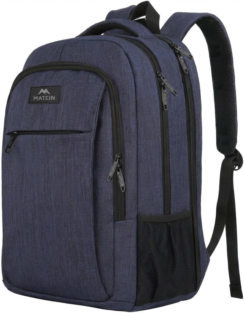 Slim Laptop Backpack, Anti Theft 15.6 inch Computer Travel Backpack for Work Underseat Personal Item, Sturdy Water Resistant Daily Rucksack Bag Gifts for Men & Women, Peacock Blue