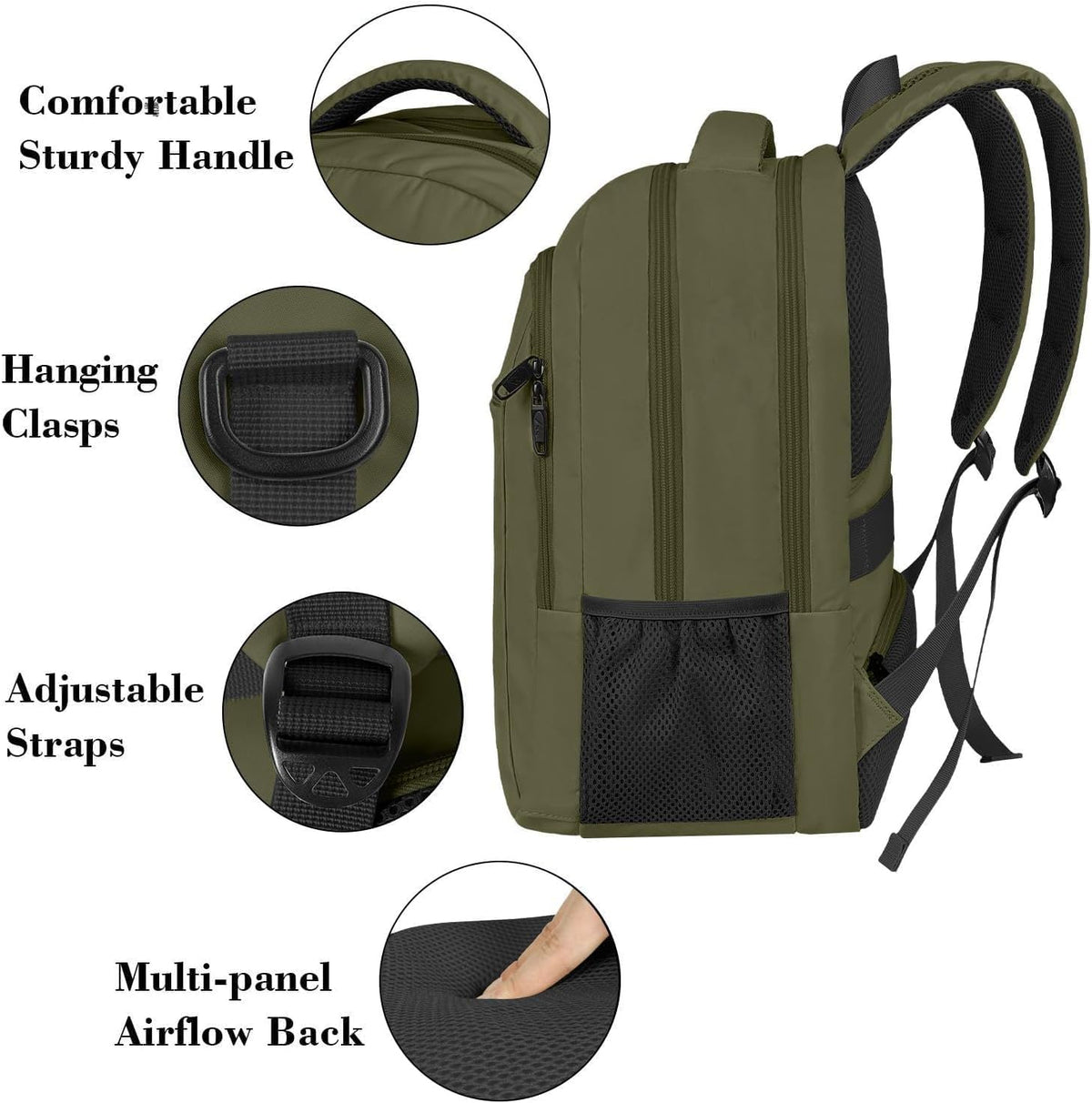 Slim Laptop Backpack, Anti Theft 15.6 inch Computer Travel Backpack for Work Underseat Personal Item, Sturdy Water Resistant Daily Rucksack Bag Gifts for Men & Women, Peacock Blue