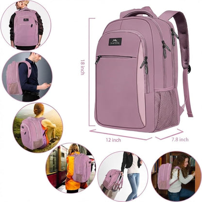 Slim Laptop Backpack, Anti Theft 15.6 inch Computer Travel Backpack for Work Underseat Personal Item, Sturdy Water Resistant Daily Rucksack Bag Gifts for Men & Women, Peacock Blue
