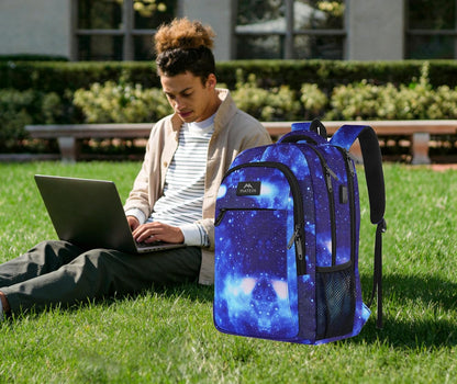 Slim Laptop Backpack, Anti Theft 15.6 inch Computer Travel Backpack for Work Underseat Personal Item, Sturdy Water Resistant Daily Rucksack Bag Gifts for Men & Women, Peacock Blue