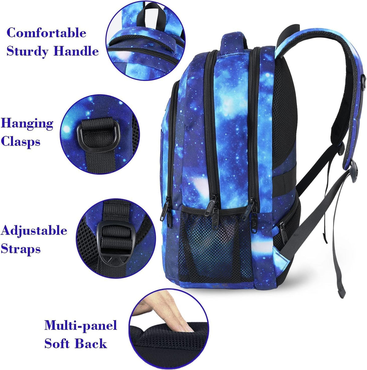 Slim Laptop Backpack, Anti Theft 15.6 inch Computer Travel Backpack for Work Underseat Personal Item, Sturdy Water Resistant Daily Rucksack Bag Gifts for Men & Women, Peacock Blue