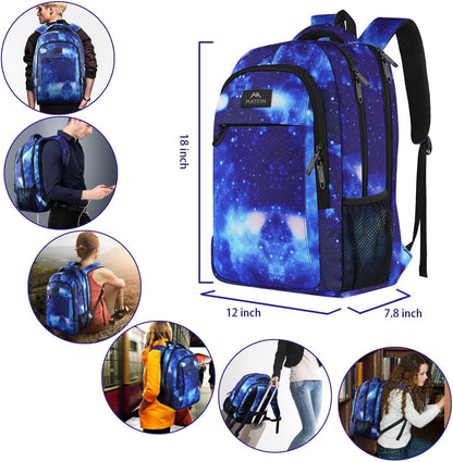 Slim Laptop Backpack, Anti Theft 15.6 inch Computer Travel Backpack for Work Underseat Personal Item, Sturdy Water Resistant Daily Rucksack Bag Gifts for Men & Women, Peacock Blue