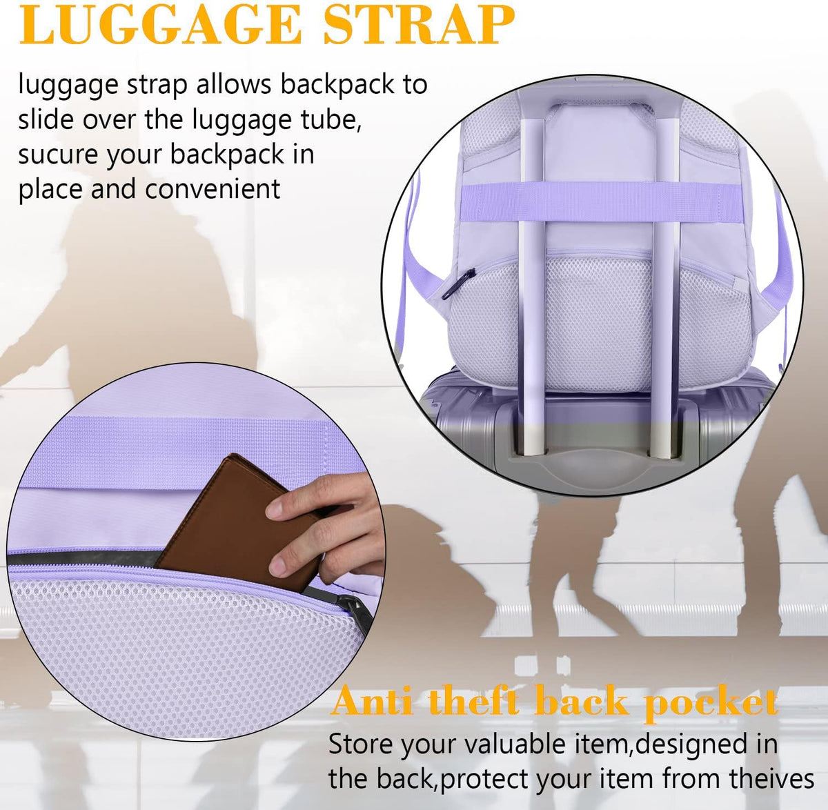 Slim Laptop Backpack, Anti Theft 15.6 inch Computer Travel Backpack for Work Underseat Personal Item, Sturdy Water Resistant Daily Rucksack Bag Gifts for Men & Women, Peacock Blue