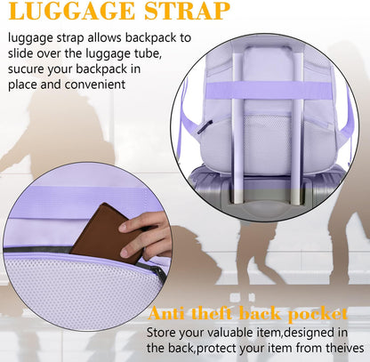Slim Laptop Backpack, Anti Theft 15.6 inch Computer Travel Backpack for Work Underseat Personal Item, Sturdy Water Resistant Daily Rucksack Bag Gifts for Men & Women, Peacock Blue