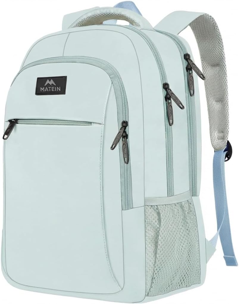 Slim Laptop Backpack, Anti Theft 15.6 inch Computer Travel Backpack for Work Underseat Personal Item, Sturdy Water Resistant Daily Rucksack Bag Gifts for Men & Women, Peacock Blue