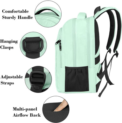 Slim Laptop Backpack, Anti Theft 15.6 inch Computer Travel Backpack for Work Underseat Personal Item, Sturdy Water Resistant Daily Rucksack Bag Gifts for Men & Women, Peacock Blue