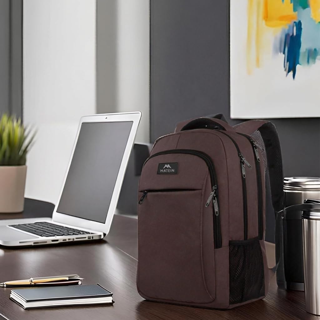 Slim Laptop Backpack, Anti Theft 15.6 inch Computer Travel Backpack for Work Underseat Personal Item, Sturdy Water Resistant Daily Rucksack Bag Gifts for Men & Women, Peacock Blue