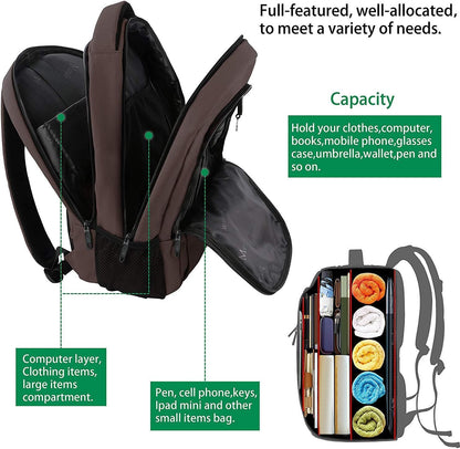 Slim Laptop Backpack, Anti Theft 15.6 inch Computer Travel Backpack for Work Underseat Personal Item, Sturdy Water Resistant Daily Rucksack Bag Gifts for Men & Women, Peacock Blue
