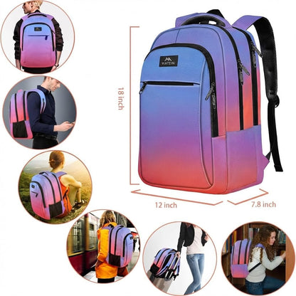 Slim Laptop Backpack, Anti Theft 15.6 inch Computer Travel Backpack for Work Underseat Personal Item, Sturdy Water Resistant Daily Rucksack Bag Gifts for Men & Women, Peacock Blue