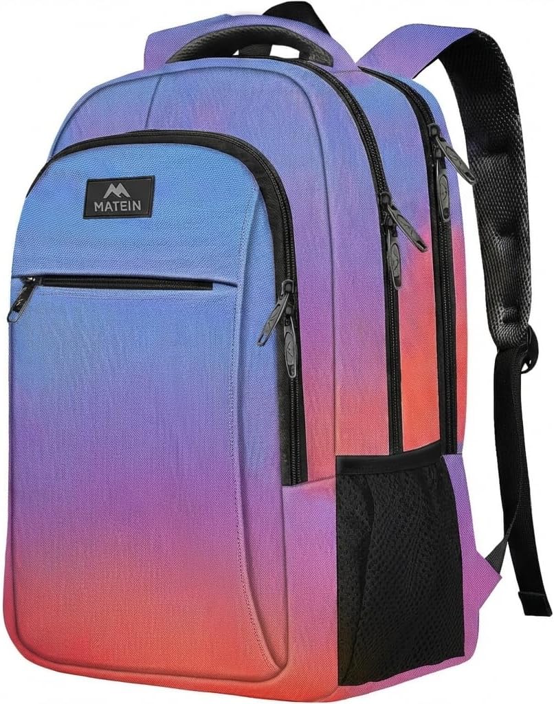 Slim Laptop Backpack, Anti Theft 15.6 inch Computer Travel Backpack for Work Underseat Personal Item, Sturdy Water Resistant Daily Rucksack Bag Gifts for Men & Women, Peacock Blue