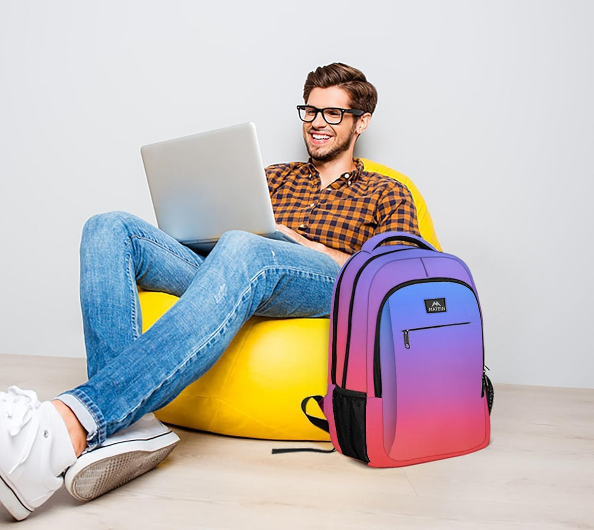 Slim Laptop Backpack, Anti Theft 15.6 inch Computer Travel Backpack for Work Underseat Personal Item, Sturdy Water Resistant Daily Rucksack Bag Gifts for Men & Women, Peacock Blue