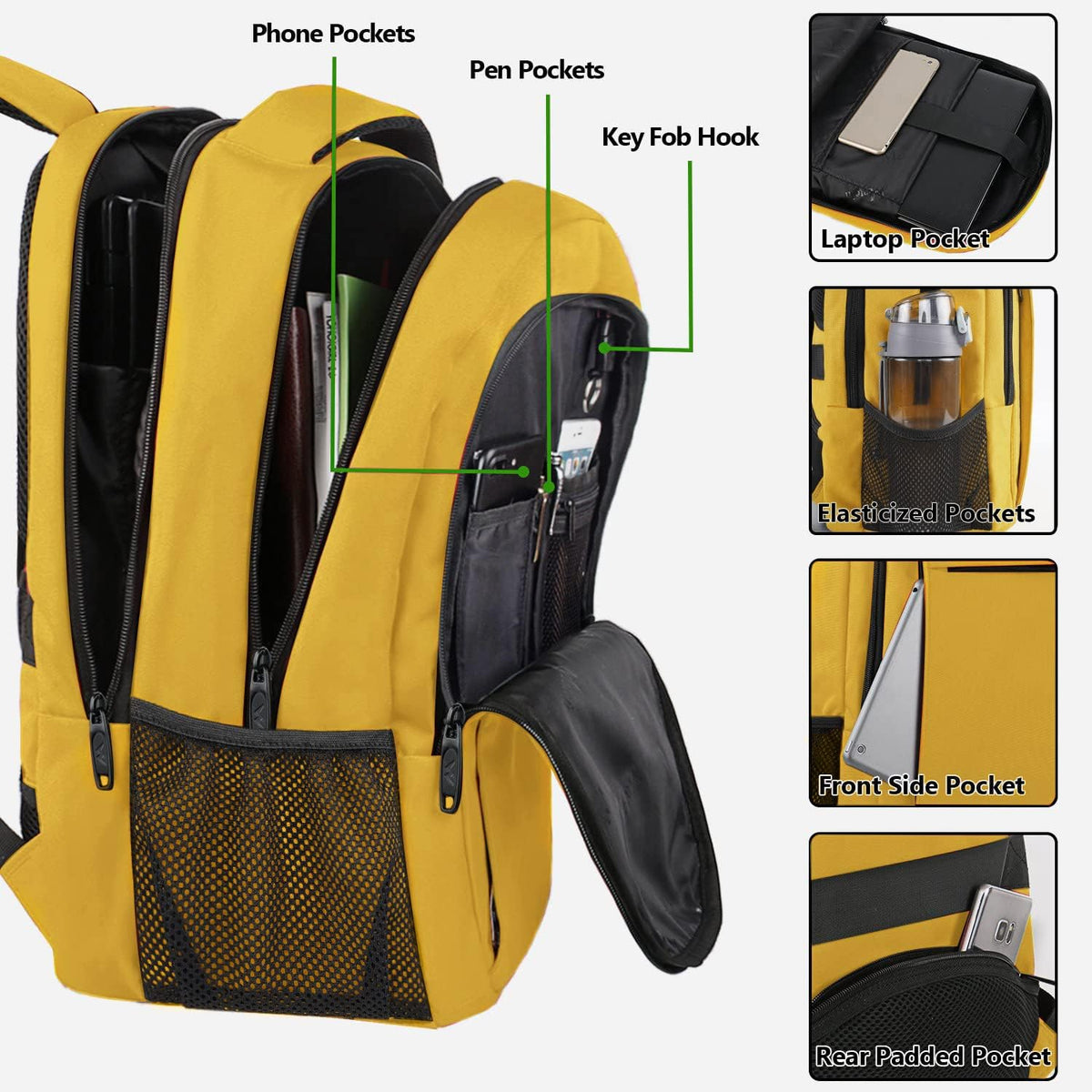 Slim Laptop Backpack, Anti Theft 15.6 inch Computer Travel Backpack for Work Underseat Personal Item, Sturdy Water Resistant Daily Rucksack Bag Gifts for Men & Women, Peacock Blue