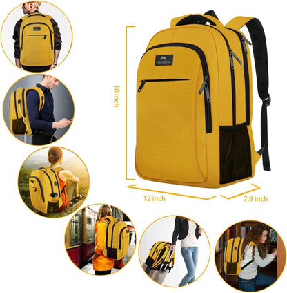 Slim Laptop Backpack, Anti Theft 15.6 inch Computer Travel Backpack for Work Underseat Personal Item, Sturdy Water Resistant Daily Rucksack Bag Gifts for Men & Women, Peacock Blue