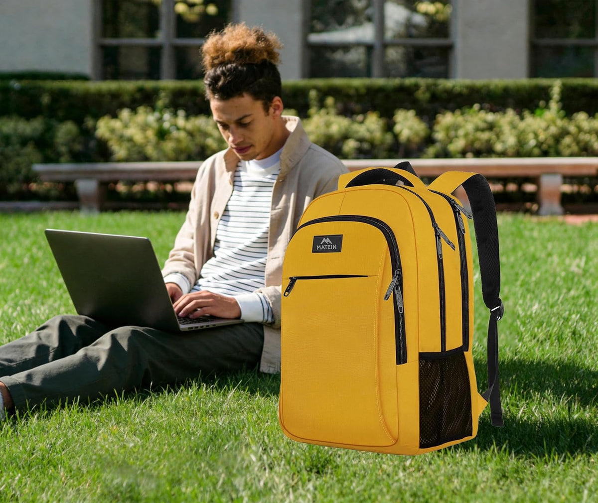 Slim Laptop Backpack, Anti Theft 15.6 inch Computer Travel Backpack for Work Underseat Personal Item, Sturdy Water Resistant Daily Rucksack Bag Gifts for Men & Women, Peacock Blue