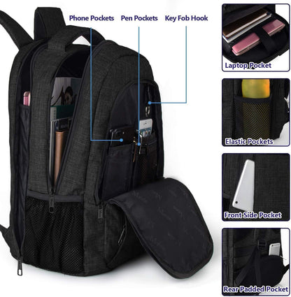 Slim Laptop Backpack, Anti Theft 15.6 inch Computer Travel Backpack for Work Underseat Personal Item, Sturdy Water Resistant Daily Rucksack Bag Gifts for Men & Women, Peacock Blue