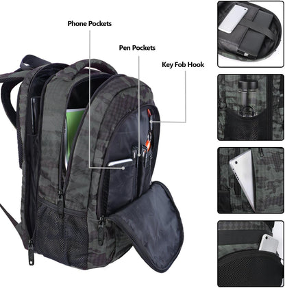 Slim Laptop Backpack, Anti Theft 15.6 inch Computer Travel Backpack for Work Underseat Personal Item, Sturdy Water Resistant Daily Rucksack Bag Gifts for Men & Women, Peacock Blue
