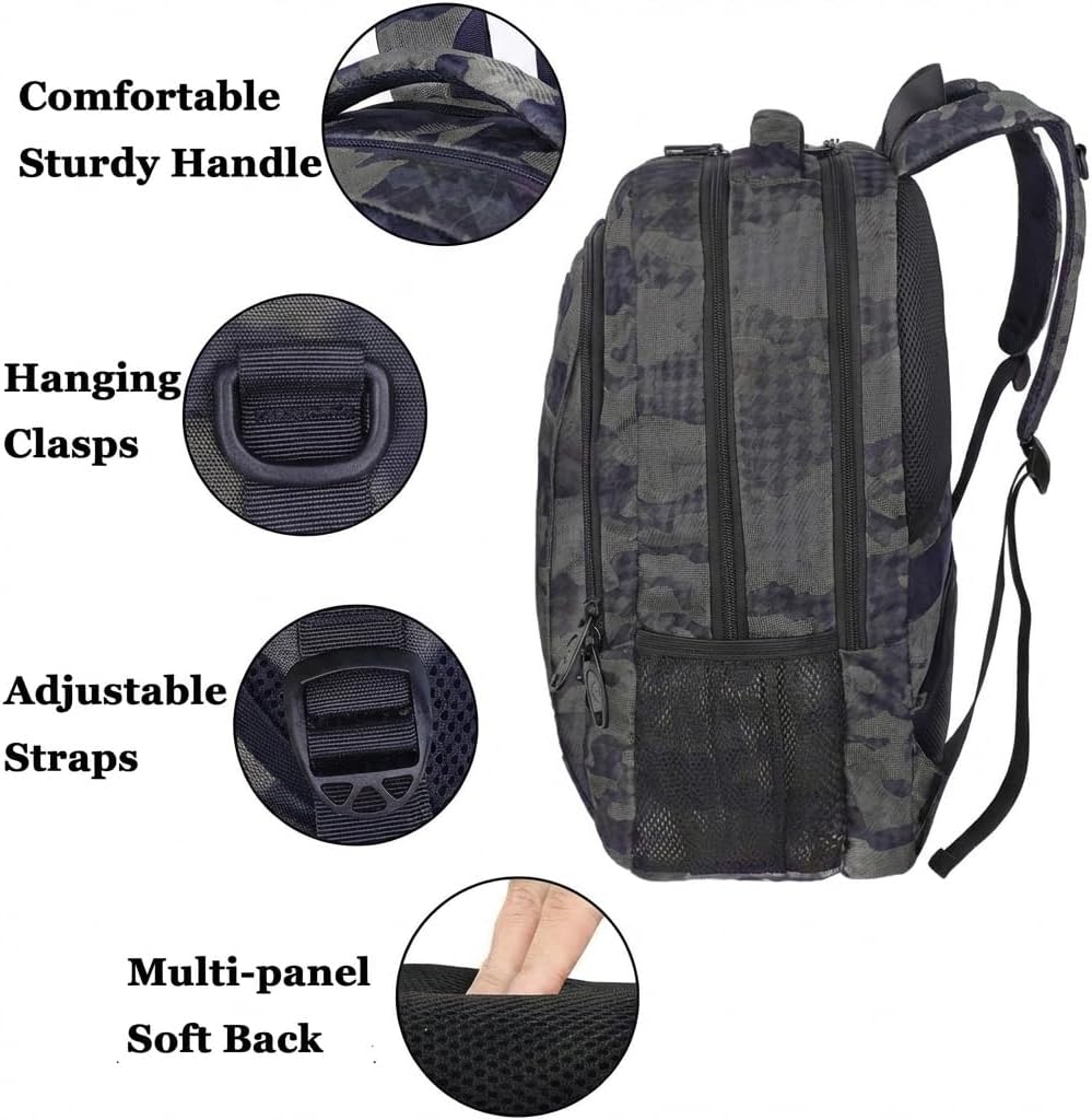 Slim Laptop Backpack, Anti Theft 15.6 inch Computer Travel Backpack for Work Underseat Personal Item, Sturdy Water Resistant Daily Rucksack Bag Gifts for Men & Women, Peacock Blue