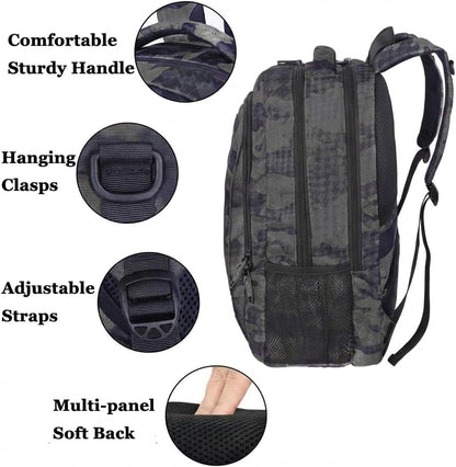 Slim Laptop Backpack, Anti Theft 15.6 inch Computer Travel Backpack for Work Underseat Personal Item, Sturdy Water Resistant Daily Rucksack Bag Gifts for Men & Women, Peacock Blue