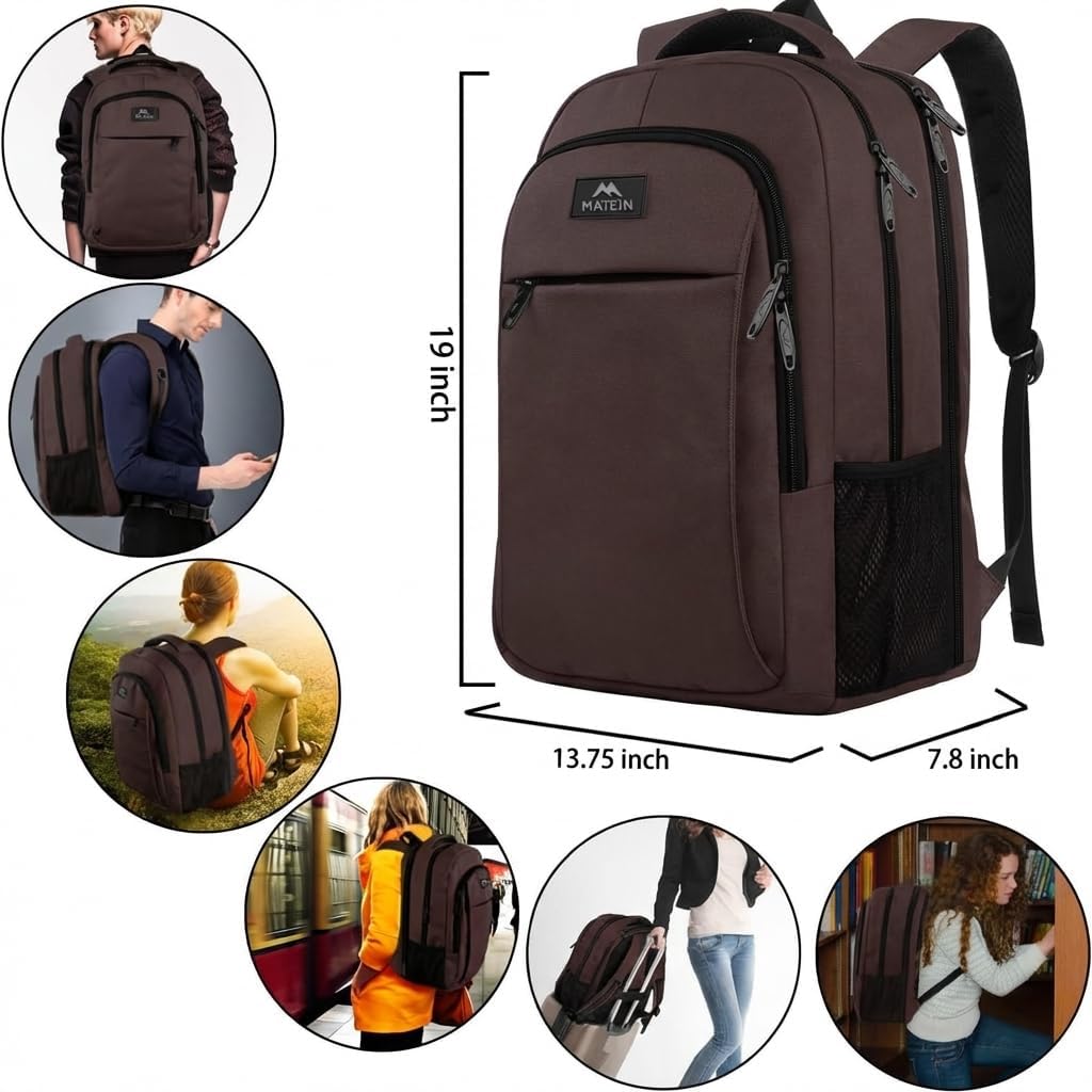 Slim Laptop Backpack, Anti Theft 15.6 inch Computer Travel Backpack for Work Underseat Personal Item, Sturdy Water Resistant Daily Rucksack Bag Gifts for Men & Women, Peacock Blue