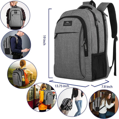 Slim Laptop Backpack, Anti Theft 15.6 inch Computer Travel Backpack for Work Underseat Personal Item, Sturdy Water Resistant Daily Rucksack Bag Gifts for Men & Women, Peacock Blue