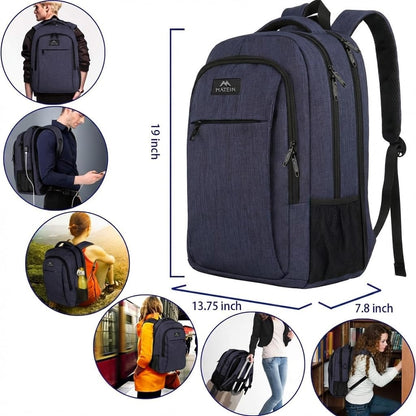 Slim Laptop Backpack, Anti Theft 15.6 inch Computer Travel Backpack for Work Underseat Personal Item, Sturdy Water Resistant Daily Rucksack Bag Gifts for Men & Women, Peacock Blue