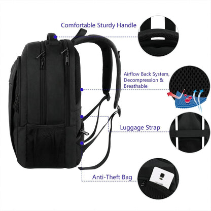 Slim Laptop Backpack, Anti Theft 15.6 inch Computer Travel Backpack for Work Underseat Personal Item, Sturdy Water Resistant Daily Rucksack Bag Gifts for Men & Women, Peacock Blue