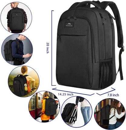 Slim Laptop Backpack, Anti Theft 15.6 inch Computer Travel Backpack for Work Underseat Personal Item, Sturdy Water Resistant Daily Rucksack Bag Gifts for Men & Women, Peacock Blue