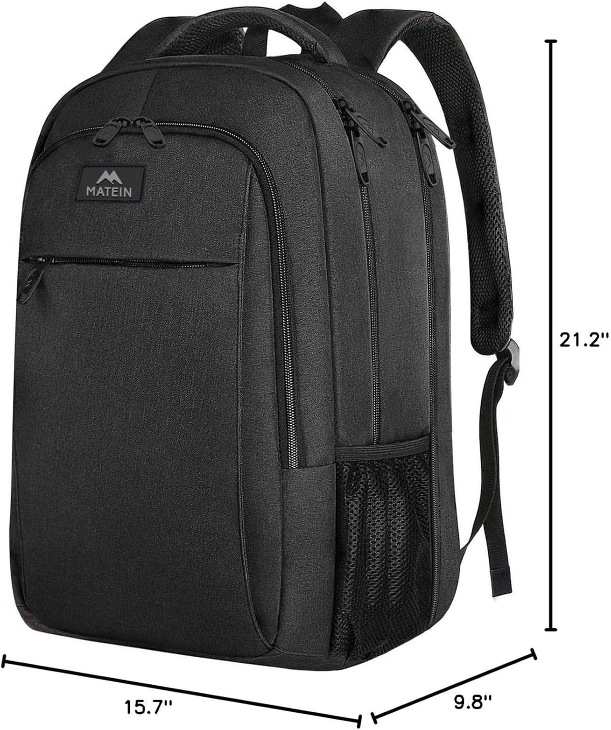Slim Laptop Backpack, Anti Theft 15.6 inch Computer Travel Backpack for Work Underseat Personal Item, Sturdy Water Resistant Daily Rucksack Bag Gifts for Men & Women, Peacock Blue