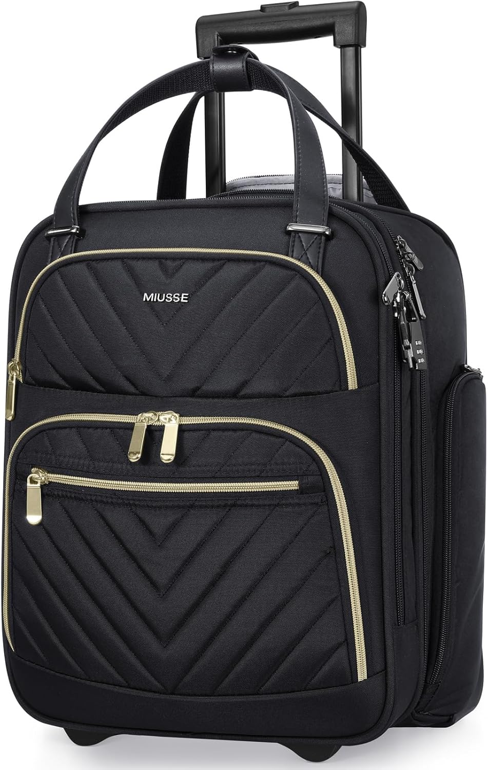 16 Inch Carry On Luggage, Carry On Suitcase Airline Approved, Softside Underseat Suitcase with TSA Lock & Spinner Wheels for Business Travel Non-Expandable, 15.5x8x13 No Oversize Risk